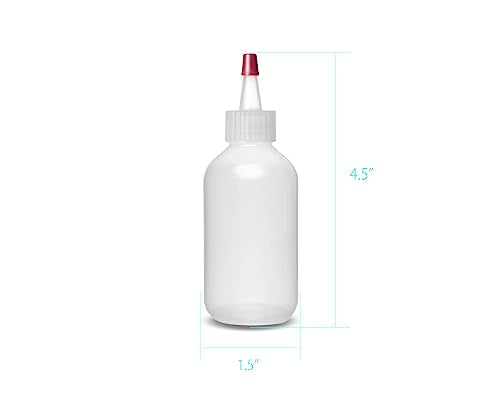 2 oz Plastic Squeeze Bottles with Yorker Caps, Pack of 2