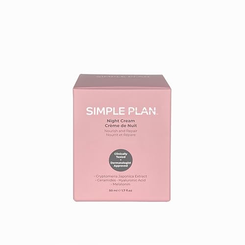 SIMPLE PLAN Night Cream ? Restorative Hydrating Face Cream with Ceramides & Hyaluronic Acid | Anti-Aging Night Moisturizer for Face | Nourishing Facial Moisturizer for Women & Men ? 50ml