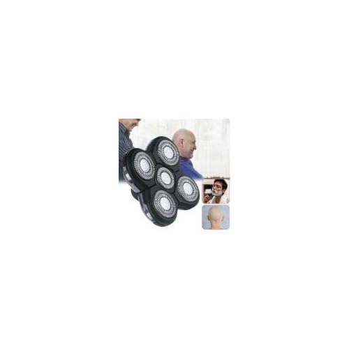 Shaver Blade Heads for 5 Heads Razor Blade Heads, Electric Razor Head Replacement Blades Beard Cutter Easy Install for Head and Face (Black)