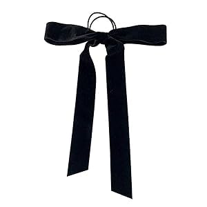 Velvet Hair Ties - Black Bow Headbands for Women, Hair Rope Styling Accessories Set, Gifts for Mom Yoga Outdoor Headdress