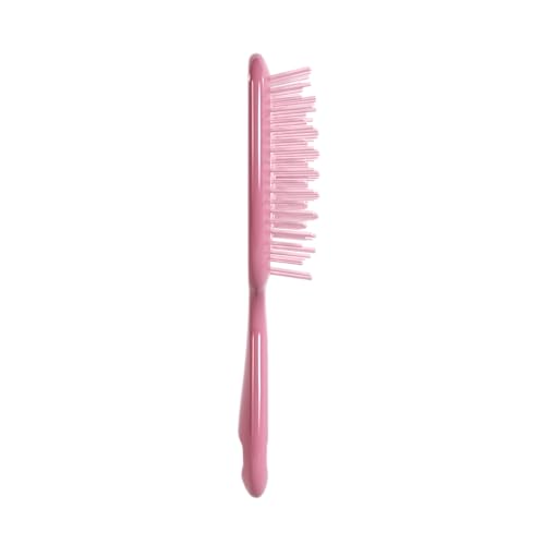 FHI Heat UNbrush Detangling Brush for Pain-Free Brushing on All Wet or Dry Hair Types — Durable DuoFlex Anti-Static Bristles, Lightweight Handle, Vented Hair Brush, Rose Dark Pink