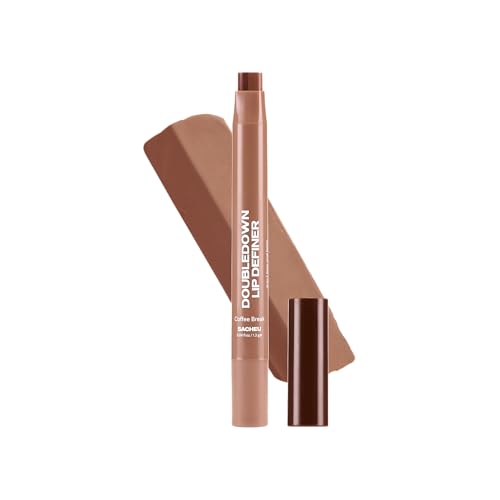 Sacheu DoubleDown Lip Definer - 2-in-1 Lip Liner & Balm, Coffee Break