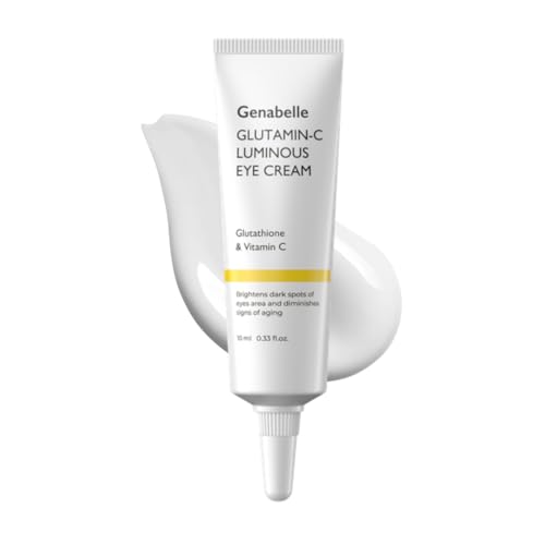 Genabelle Glutamin-C Luminous Eye Cream ? Illuminating & Smoothing Formula with Glutathione and Vitamin C ? Helps Reduce Puffiness, Fine Lines & Revive Tired-Looking Eyes ? 0.33 fl oz