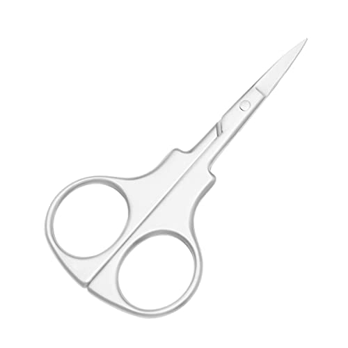 Professional Grooming Scissors for Personal Care Facial Hair Removal and Ear Nose Eyebrow Trimming Stainless Steel Straight Tip Scissors 3.7 Inch