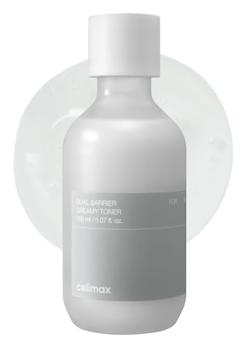 celimax Dual Barrier Creamy Toner | with Ceramides, Peptide, Oil & Alcohol Free, Facial Astringent, Hydrating, Calming, Soothing, Non Irritating,150ml