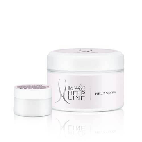 Italwax Help Line Help Mask 8.45oz (250g) ? Leave-In Soothing Mask with Tea Tree Oil and Calamine ? Calms and Protects Sensitive Skin After Waxing ? For Professional and Home Use