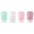 4-Pack 1oz Silicone Travel Bottles - Leak Proof Squeeze