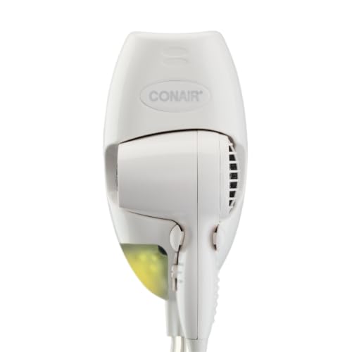Conair 1600W Wall Mount Hair Dryer with LED Night Light