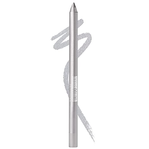 Maybelline TattooStudio Waterproof Eyeliner Pencil, Sparkling Silver