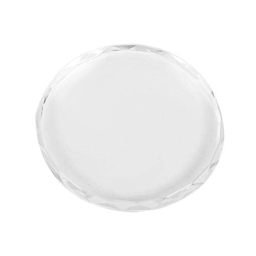 Round Glass Nail Art Palette for Mixing Nail Polish & Gel