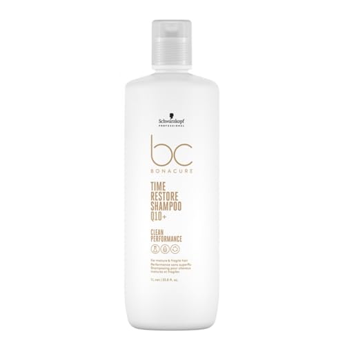 Schwarzkopf BC Bonacure Time Restore Micellar Shampoo Q10+, 33.8 Ounce | 1L
