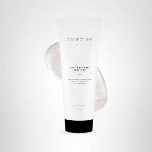 Aloette Gentle Foaming Facial Cleanser - Moisturizing Face Wash for Women & Men - Facewash Skin Cleanser Rejuvenates & Replenishes Natural Moisture, Facial Cleansing for All Skin Types - 6 Fl Oz