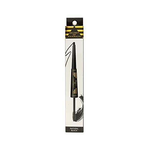 EBIN NEW YORK Secret of Pharaoh Dual Eyebrow Pencil & Mascara Natural Black 1 Pack - 2-in-1 Water-Resistant Brow Gel & Pencil