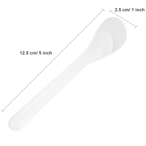 200 Pack Large Cosmetic Spatulas 5 Inch Plastic Makeup Spatulas Disposable Facial Skincare Face Mask Applicators (Translucent)