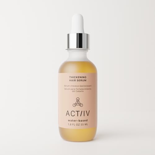 ACTIIV Thickening Hair Serum - Water Based | Supports the Appearance of Thicker, Fuller-Looking Hair, Lightweight Water-Based Formula, Non-Greasy, All Hair Types, 1.8 oz