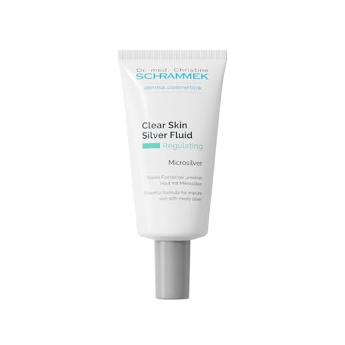 Clear Skin Silver Fluid (1.7 fl oz) - Powerful Formula for Impure Skin with Microsilver - Combats the Key Factors of Impure Skin - with Aloe Vera - Face Fluid - Skin Care - Dr. Schrammek