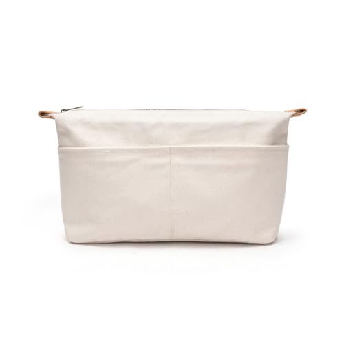 Insert Storage Bag Purse Organizer and Cosmetic Travel Bags for Women Makeup Bag with Compartments Three Sizes Cotton Canvas built-in compartments functiona and fashionable