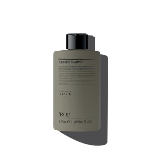 PREVIA Purifying Shampoo for Scalp Health | Purifying & Detoxifying | Nourishing Formula | Vegan & Sulfate-Free | 11.49 oz
