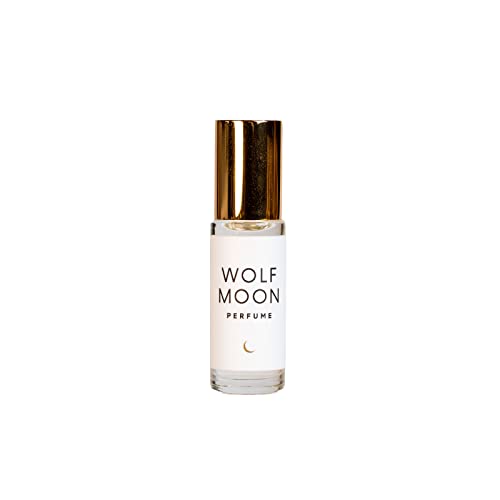 Olivine Atelier Mini Perfume Oil - Aromatherapy Fragrance Body Oil for Women Parfum Travel Size Long Lasting Essential Oil Notes of Amber & Vanilla 5ml (Wolf Moon)