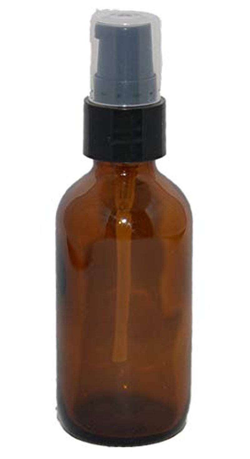 1 oz Amber Glass Bottle with Fine Mist Sprayer (Pack of 6)