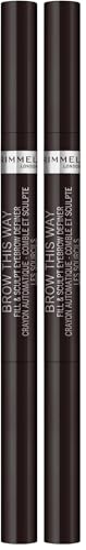 Rimmel Brow This Way Fill & Sculpt Eyebrow Definer Soft Black