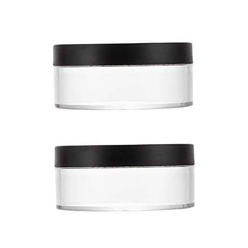 2-Pack 50g Plastic Powder Containers | Travel Makeup Jars