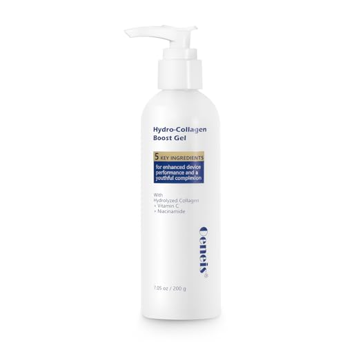Hydro-Collagen Boost Gel, Conductive Gel with Hydrolyzed Collagen, Niacinamide & Hyaluronic Acid, for Microcurrent & Radio Frequency Facial Treatments, Fragrance-Free, Paraben-Free, 7.05 oz