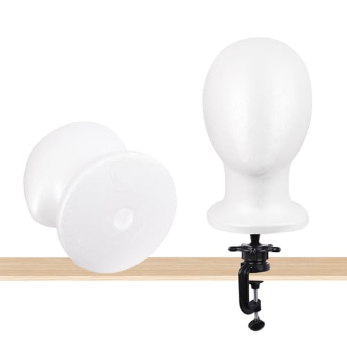 Foam Wig Head Mannequin Stand | 21.5" Styrofoam Wig Display