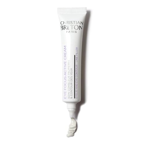 Christian Breton Eye Focus Active Cream - Deeply Hydrating Under Eye Cream for Smoothing Under Eyes - Squalane & Vitamin E - Ophthalmologist Tested, Made in France - 10 ml / 0.34 oz