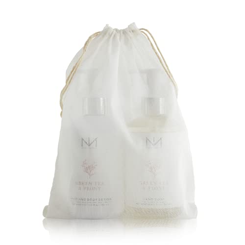 Niven Morgan Green Tea & Peony Hand Soap and Lotion Set