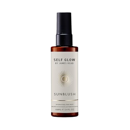 Self Glow by James Read - Sunblush Hydrating Tan Mist with Rosewater | Gradual Tanner to Plump + Tone | Lightweight, Buildable | Non-Allergen Fragrance, Non-Drying Alcohol (100mL | 3.4 fl oz)