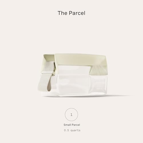 Cadence Parcel - Clear Kit with Magnetic Closure - Durable and Leak-Resistant Travel Toiletry Kit - TSA-Compliant & Modular Design - Hygiene Bag for Travel Essentials - .5 Qt - Pebble