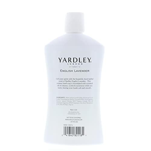 Yardley London English Lavender, Luxurious Hand Soap, Moisturizes & Soothes with Essential Oils, 16 FL OZ (473ml) - 6 Pack