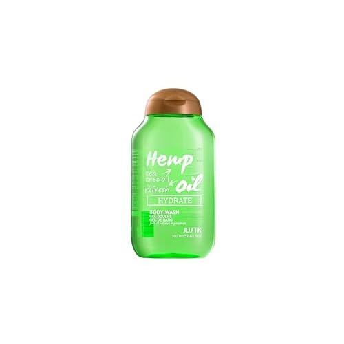 Justk Hemp Oil and Tea Tree Oil Body Wash, Tea Tree Body Wash, Natural Plant Formula, Effectively Removes Excess Skin Oil, Suitable for Men and Women
