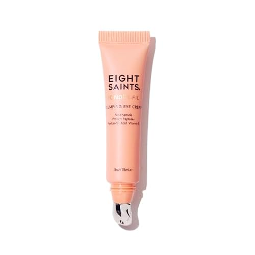 Eight Saints Wonder-fill Plumping Eye Cream, Natural and Organic Anti Aging Under Eye Cream to Plump Skin, Reduce Wrinkles, Fine Lines, and Under Eye Bags, Dark Circles Under Eye Treatment, 0.5 Ounces