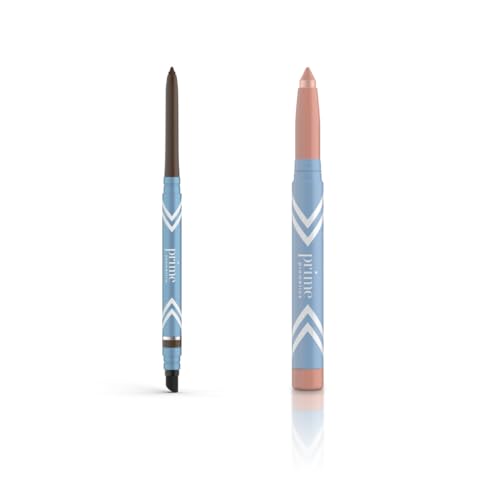 Runway Rogue ¡®Soft Light¡¯ Dark-Pink Pearl Glam Shimmer Long Wear Liquid Lipstick Bundle with ¡®Trendsetter¡¯ Soft-Mocha Designer Liner Lip Liner