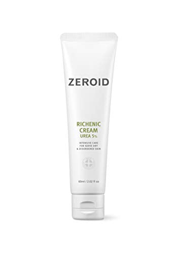 ZEROID Richenic Cream with Urea 5% Intensive Care Korean Dermocosmetic Skincare for Dry & Disordered Skin (2 oz./60 ml) (60 mL)