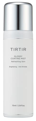 TIRTIR Glossy Coating Mist 2.36 fl. oz, Illuminating Polyglutamic Acid Face Mist for Fresh, Glowing Skin,Cooling, Soothing, Makeup Prep Spray…