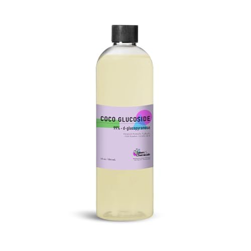 Coco Glucoside Organic (12 Ounce / 354 mL) Natural Non-Ionic Surfactant, Cleansing & Foaming Agent for DIY Cosmetics Skincare & Haircare, Versatile Emulsifying Agent by Talsen Chemicals
