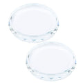 Glass Nail Art Palette Set - 2 PCS Mixing Plate for Polish & Cosmetics