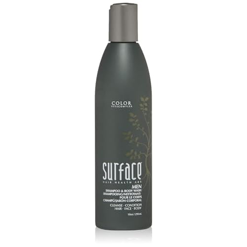 SURFACE Hair - Men Shampoo and Body Wash ? Deep Cleanses and Exfoliates with Amaranth Protein and Bamboo for Stronger Hair and Skin - 10 fl oz