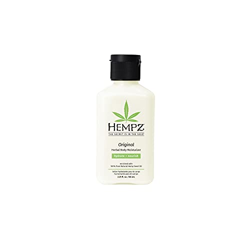 Hempz Body Lotion - Floral & Banana Daily Moisturizing Cream,Shea Butter Hand and Body Moisturizer - Hemp Lotion - Skin Care Products,Hemp Seed Oil - Mini,2.25 oz.,(Pack of 2)