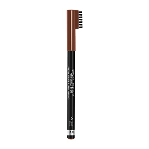Rimmel Brow This Way Eyebrow Pencil, Dark Brown, Pack of 2
