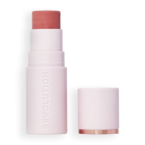 Revolution Skin Silk Marble Blush Stick Peachy Pink - Vegan, Cream-to-Powder Face & Cheek Makeup