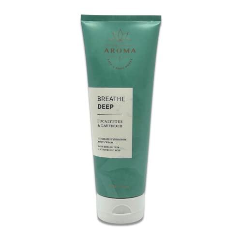 Bath & Body Works - Aromatherapy - Breathe Deep Eucalyptus & Lavender - Ultimate Hydration Body Cream - Pack of 2-8oz
