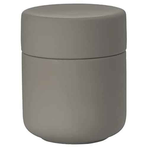 Zone Denmark Ume Taupe Cosmetic Jar - Elegant and Functional Storage Solution for Your Beauty Essentials, Infusing Scandinavian Design into Your Vanity Space - Beige (Taupe)