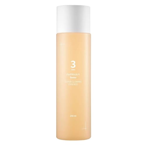 numbuzin No.3 Toner | Super Glowing Essence Toner | Skin Radiance, Zero Pore, Skin Tightening, Skin Texture, Hydration | Fermented Ingredients, Niacinamide, Galactomyces | 6.76 fl. oz.