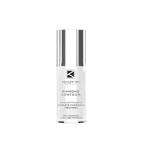Kaplan MD Diamond Contour Broad Spectrum SPF 30 - Complete Complexion Treatment, Hydrating Sheer Coverage, UVA/UVB & Blue Light Protection, Fragrance-Free, Medium Tinted Sunscreen for Face