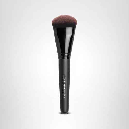 bareMinerals Luxe Performance Synthetic Face Brush for Flawless Coverage, Pair with Liquid or Pressed Powder Foundation, Vegan