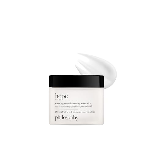 philosophy hope in a jar smooth-glow multi-tasking face moisturizer - with pro-vitamin P, glycolic & hyaluronic acid - provides deep & long-lasting hydration & smoother, radiant skin